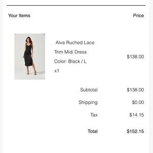 ASTR the label black ruched dress